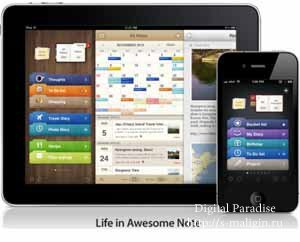 Awesome Note + Todo/Diary/Journal v6.03 (SD) / v3.01 (HD) (RUS, iOS 4.2)